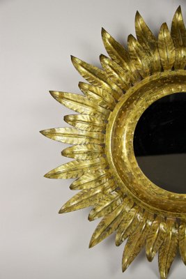 Art Deco Gilt Sunburst Wall Mirror, France, 1920s-TQA-1321951