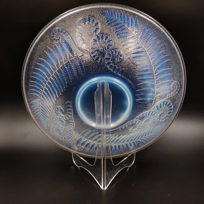 Art Deco Glass Bowl with Ferns by Etling, 1920s-SAK-1794235