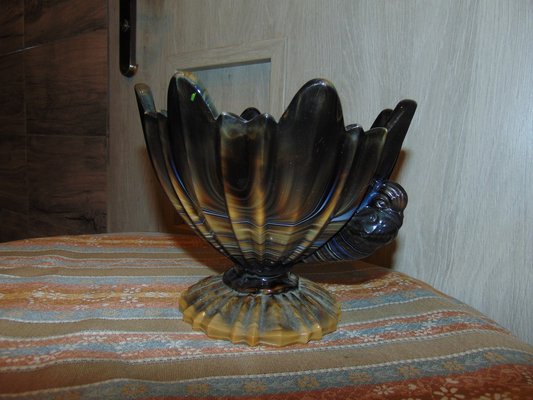 Art Deco Glass Cake Stand from United Glassware STS Abel, 1930s-CAQ-1293566