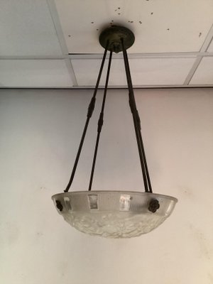 Art Deco Glass Ceiling Lamp, 1920s-SU-1118427