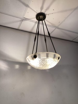 Art Deco Glass Ceiling Lamp, 1920s-SU-1118427