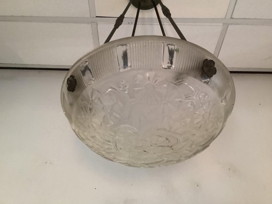 Art Deco Glass Ceiling Lamp, 1920s-SU-1118427