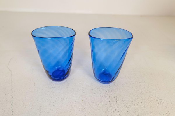 Art Deco Glass Sculptured Handcrafted Vases by Reijmyre, Sweden, 1930s, Set of 6-UYK-1371212