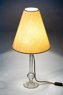 Art Deco Glass Table Lamp with Fabric Shade, 1920s-SPD-1438381