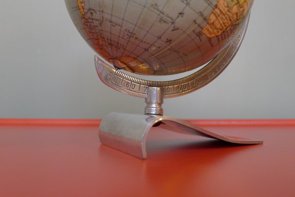 Art Deco Globe on Aluminum Stand from Columbus Oestergaard, 1950s-VRE-712967