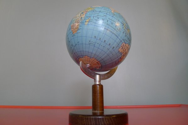 Art Deco Globe on Classic Dark Beech Stand from Columbus Oestergaard, 1970-VRE-712969