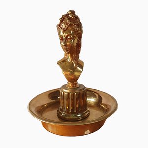 Art Deco Golden Bronze Ring Holder with Likeness of Marie Antoinette, 20th Century-UQL-941863