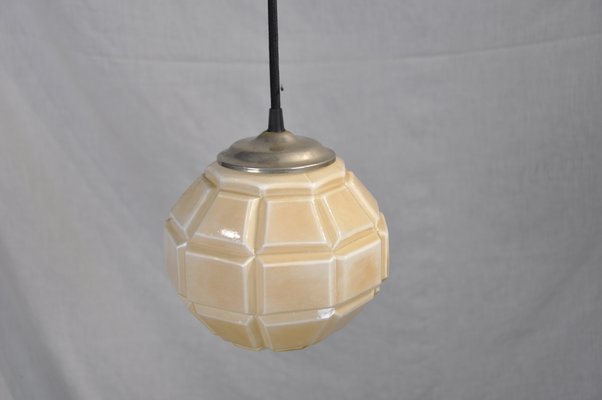 Art Deco Golden Ceiling Lamp, 1930s-ROJ-605642