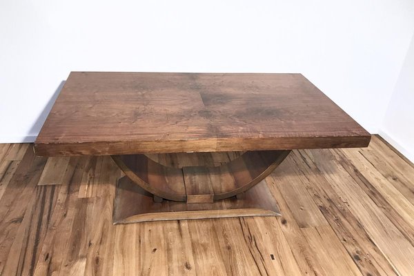 Art Deco Gondola Table with Walnut, France-VMP-1061487