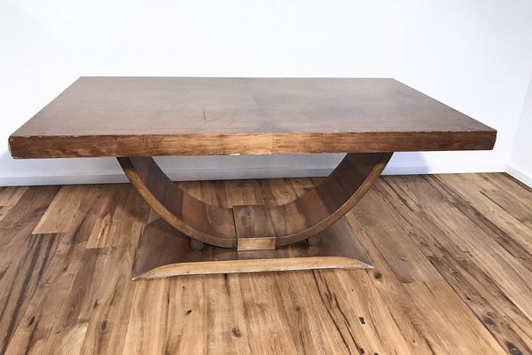 Art Deco Gondola Table with Walnut, France-VMP-1061487