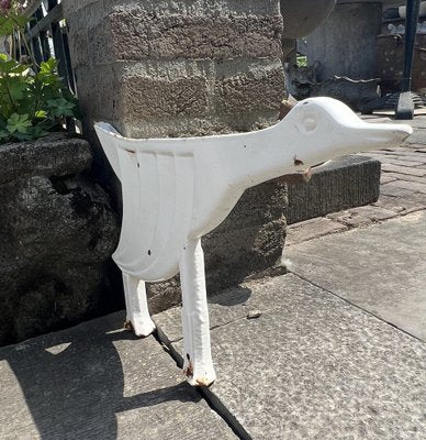 Art Deco Goose-Shaped Boot Scraper in Enameled Cast Iron, 1930s-WZZ-1766051