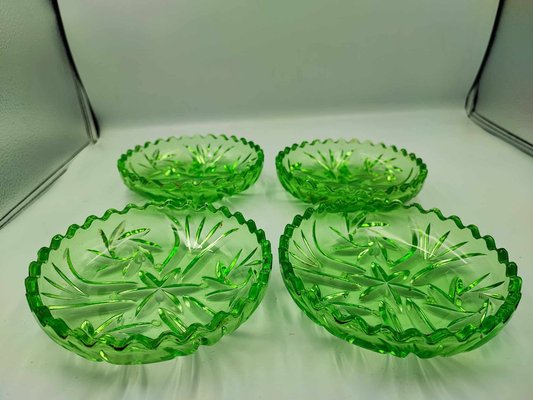 Art Deco Green Bowls from Niemen Steelworks, 1930s, Set of 4-CAQ-1794206