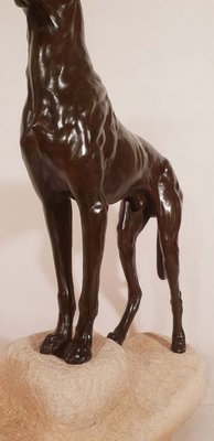 Art Deco Greyhound Sculpture by Jules Edmond Masson for Max Le Verrier, 1930s-AWH-778179