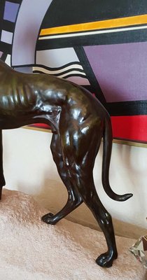 Art Deco Greyhound Sculpture by Jules Edmond Masson for Max Le Verrier, 1930s-AWH-778179