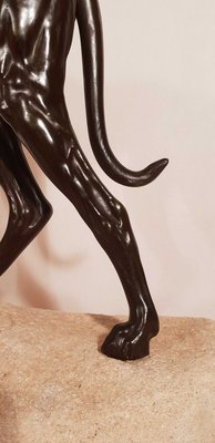 Art Deco Greyhound Sculpture by Jules Edmond Masson for Max Le Verrier, 1930s-AWH-778179