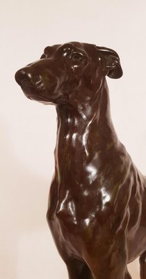 Art Deco Greyhound Sculpture by Jules Edmond Masson for Max Le Verrier, 1930s-AWH-778179