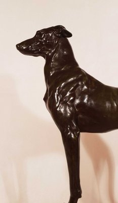 Art Deco Greyhound Sculpture by Jules Edmond Masson for Max Le Verrier, 1930s-AWH-778179