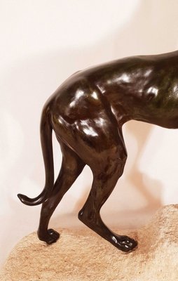 Art Deco Greyhound Sculpture by Jules Edmond Masson for Max Le Verrier, 1930s-AWH-778179