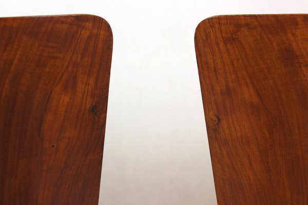 Art Deco H-214 Dining Chairs by Jindrich Halabala for UP Závody, 1950s, Set of 4-WVS-1223660