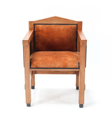 Art Deco Hague School Oak Armchair by Jacques Grubben, 1930s-MY-974990