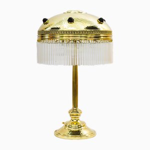 Art Deco Hammered Table Lamp with Glass Sticks, Vienna, 1920s-SPD-1751800