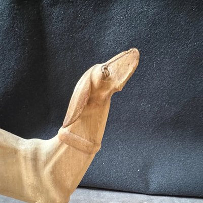 Art Deco Hand-Carved Figure of a Greyhound, 1930s-NMK-2036013