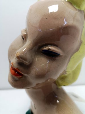 Art Deco Handmade Woman's Bust by Komlos, 1930s-UWE-1021534