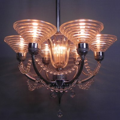 Art Deco Hanging Lamp by G. Leleu-TL-1142547