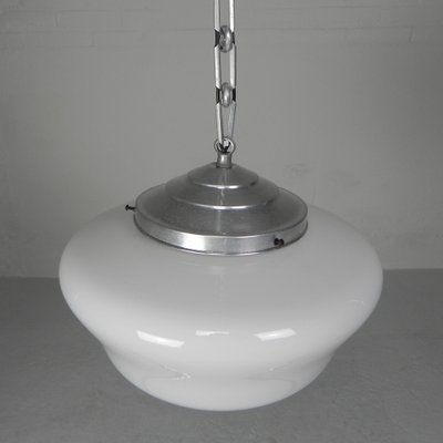 Art Deco Hanging Lamp on Aluminum Chain, 1930s-TL-1773685