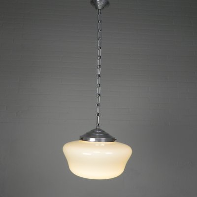 Art Deco Hanging Lamp on Aluminum Chain, 1930s-TL-1773685