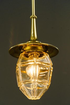 Art Deco Hanging Lamp with Cut Glass Shade, Vienna, Austria, 1920s-SPD-1781312