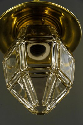 Art Deco Hanging Lamp with Cut Glass Shade, Vienna, Austria, 1920s-SPD-1781312