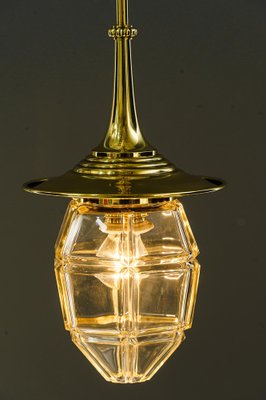 Art Deco Hanging Lamp with Cut Glass Shade, Vienna, Austria, 1920s-SPD-1781312