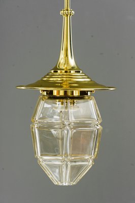 Art Deco Hanging Lamp with Cut Glass Shade, Vienna, Austria, 1920s-SPD-1781312