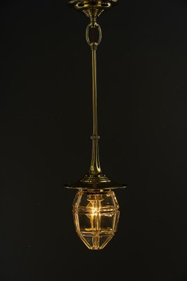 Art Deco Hanging Lamp with Cut Glass Shade, Vienna, Austria, 1920s-SPD-1781312