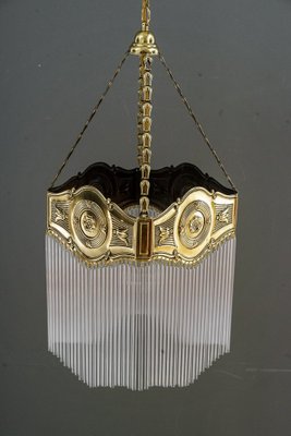 Art Deco Hanging Lamp with Glass Sticks, Vienna, Austria, 1920s-SPD-1794210