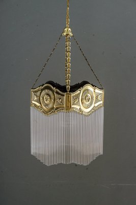 Art Deco Hanging Lamp with Glass Sticks, Vienna, Austria, 1920s-SPD-1794210