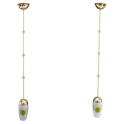 Art Deco Hanging Lamps, Vienna, 1920s, Set of 2-SPD-1118290