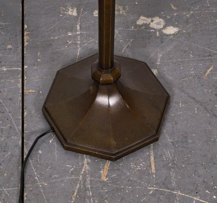 Art Deco Heavy Brass Floor Lamp, 1920s-VLO-1371601