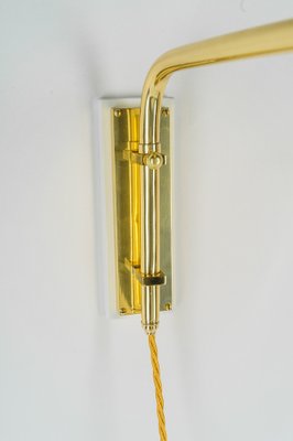 Art Deco Height Adjustable Brass Wall Lamp, 1920s-SPD-1820599