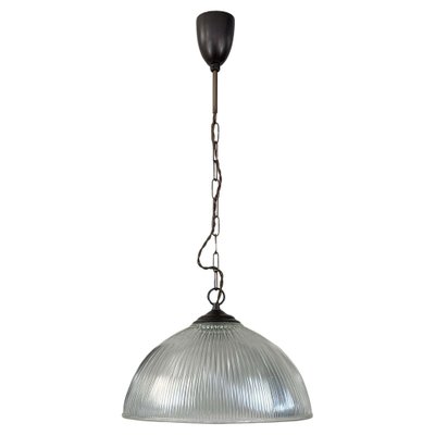 Art Deco Industrial Glass Pendant Lamp from Holophane, France, 1930s-OE-1812204