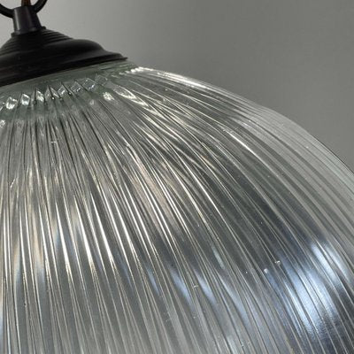 Art Deco Industrial Glass Pendant Lamp from Holophane, France, 1930s-OE-1812204