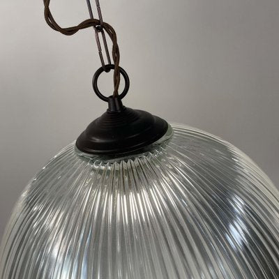 Art Deco Industrial Glass Pendant Lamp from Holophane, France, 1930s-OE-1812204