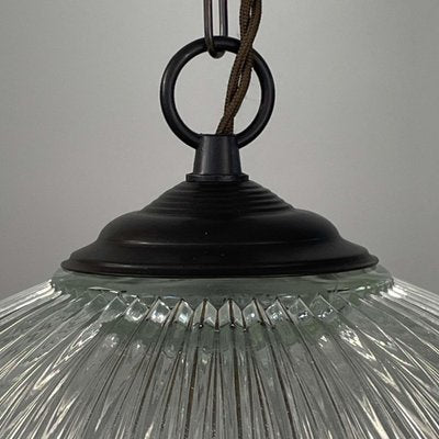 Art Deco Industrial Glass Pendant Lamp from Holophane, France, 1930s-OE-1812204