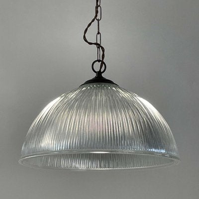 Art Deco Industrial Glass Pendant Lamp from Holophane, France, 1930s-OE-1812204