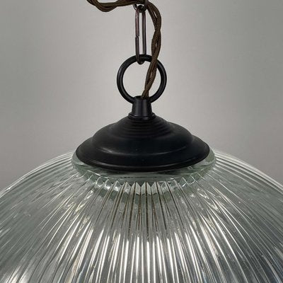 Art Deco Industrial Glass Pendant Lamp from Holophane, France, 1930s-OE-1812204