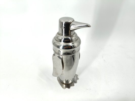 Art Deco Inspired Penguin Shaped Coktail Shaker, 1970s-IRH-2040414