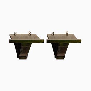 Art Deco Italian Aniline Cherry Shelves, 1930s, Set of 3-VCV-873622