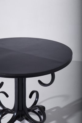 Art Deco Italian Black Round Dining Table, 1910s-RCE-1786456