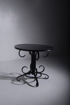 Art Deco Italian Black Round Dining Table, 1910s-RCE-1786456